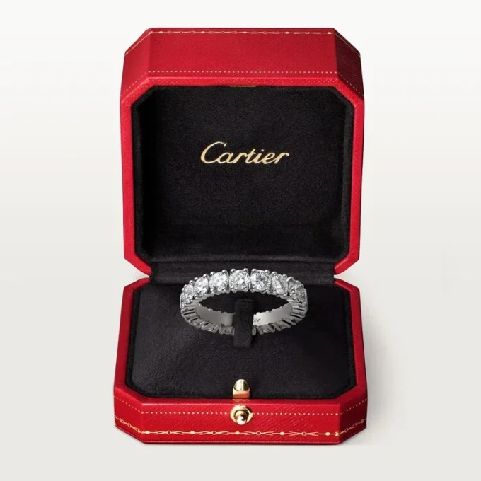 Cartier Destinee Wedding Band, 4.1 Mm Width, Paved