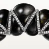 Cartier Libre Tressage Bracelet, Obsidian, Diamonds