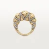 Cartier Libre Tressage Ring, Diamonds