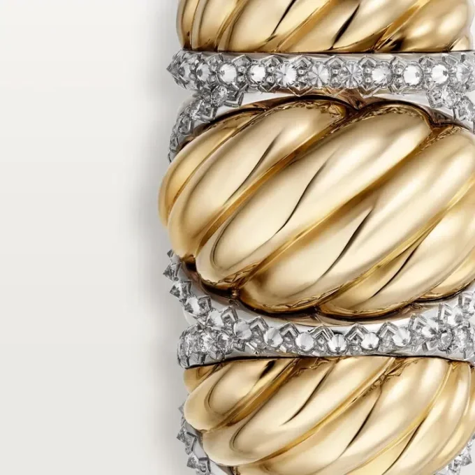 Cartier Libre Tressage Ring, Diamonds