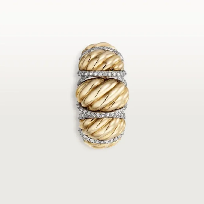 Cartier Libre Tressage Ring, Diamonds