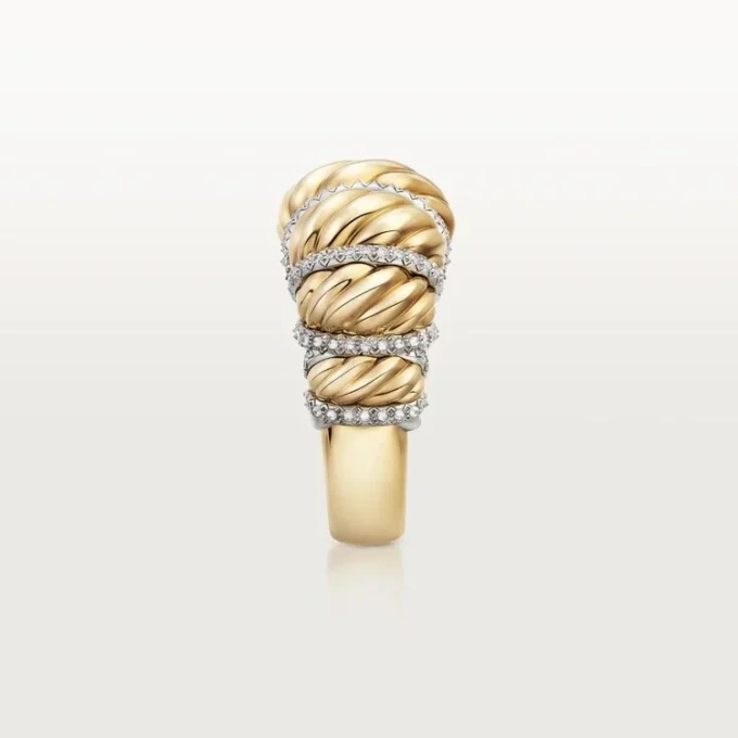 Cartier Libre Tressage Ring, Diamonds