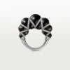 Cartier Libre Tressage Ring, Obsidian, Diamonds