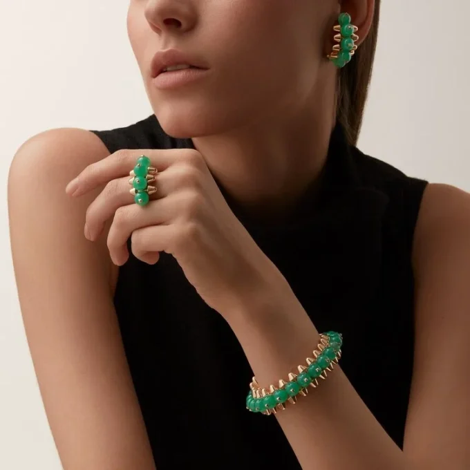 Clash De Cartier Bracelet, Chrysoprase, Extra-Large Model