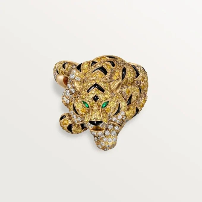 Faune Et Flore De Cartier Ring, Yellow, Orange and Brown Diamonds, Paved
