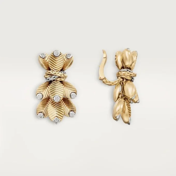 Grain De Cafe Earrings, Diamonds