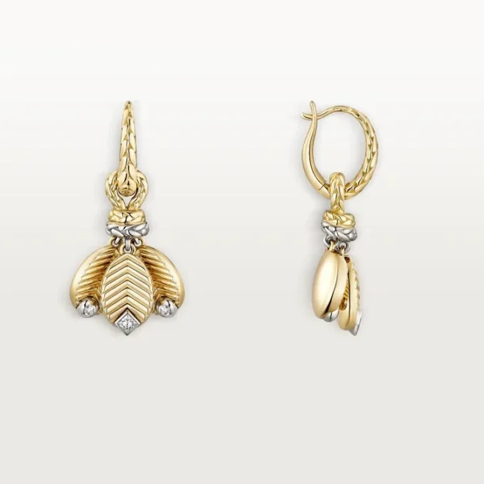 Grain De Cafe Earrings, Diamonds