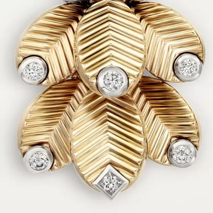 Grain De Cafe Earrings, Diamonds