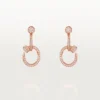 Juste Un Clou Earrings, Double, Paved