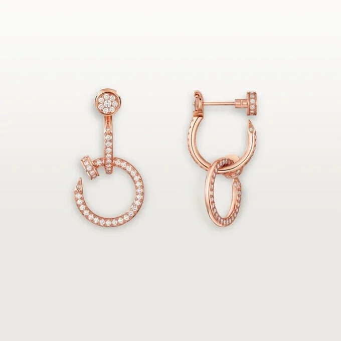Juste Un Clou Earrings, Double, Paved