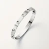 Love Bracelet, Classic Model, Brushed, 4 Diamonds