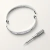 Love Bracelet, Classic Model, Brushed, 4 Diamonds
