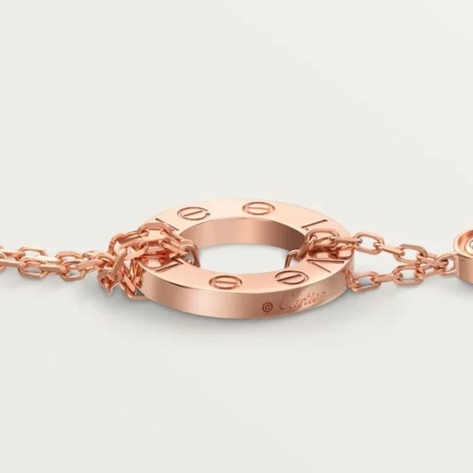 Love Bracelet, on Chain, 2 Diamonds