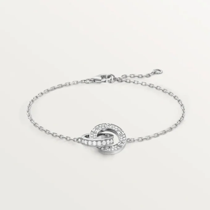 Love Bracelet, on Chain, Paved