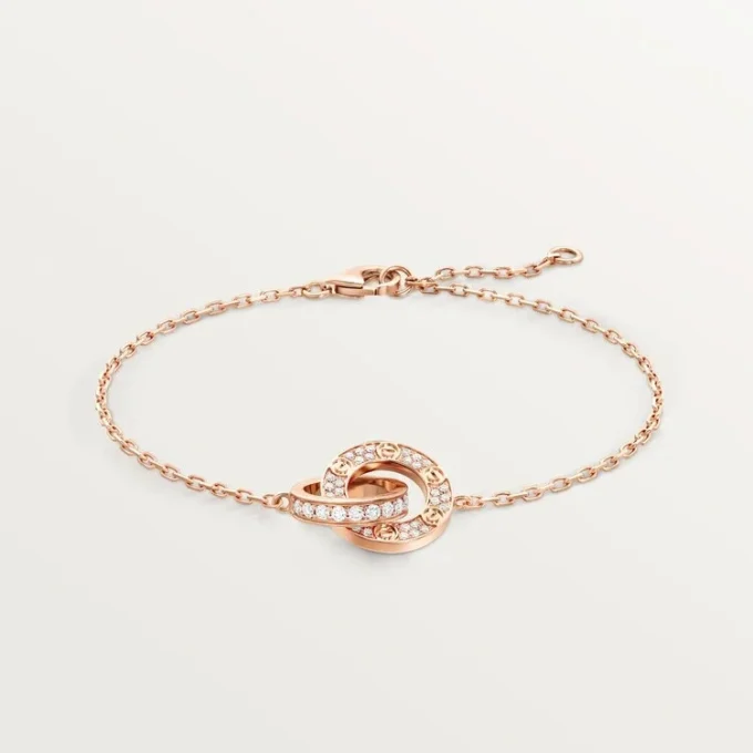 Love Bracelet, on Chain, Paved