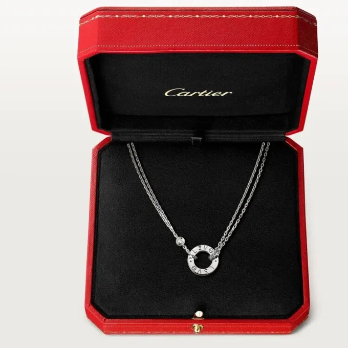 Love Necklace, 2 Diamonds – White Gold, Diamonds – Cartier