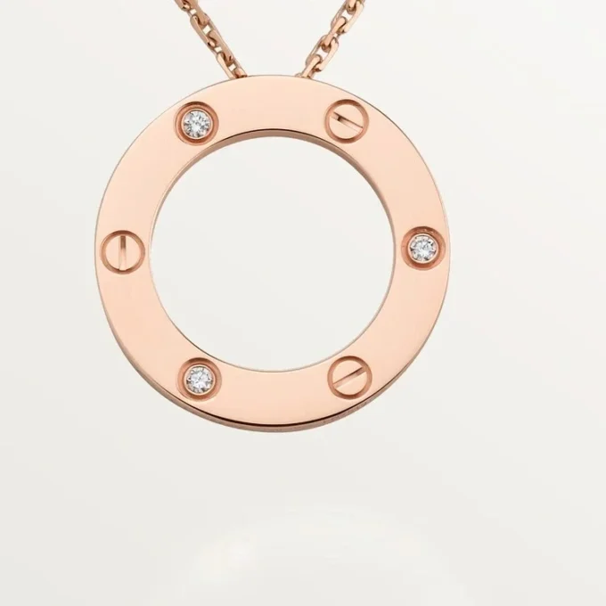 Love Necklace, 3 Diamonds – Rose Gold, Diamonds – Cartier