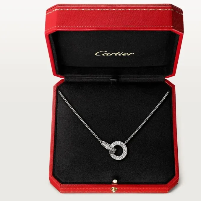 Love Necklace, Diamond-Paved – White Gold, Diamonds – Cartier