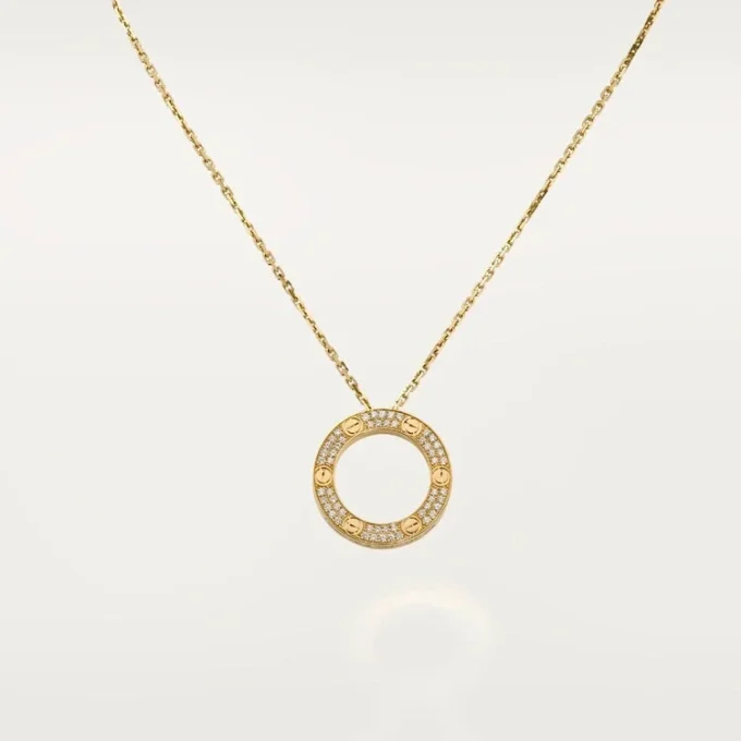 Love Necklace, Diamond-Paved – Yellow Gold, Diamonds – Cartier