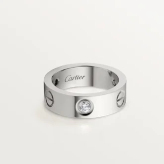 Love Ring, 3 Diamonds – White Gold, Diamonds – Cartier