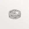 Maillon Panthere Ring, 3 Half Diamond-Paved Rows – White Gold, Diamonds – Cartier