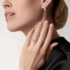 Maillon Panthere Ring, Triple Row, Paved