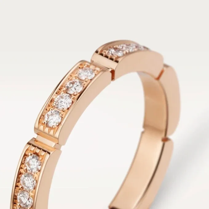 Maillon Panthere Wedding Band – Pink Gold, Diamonds – Cartier