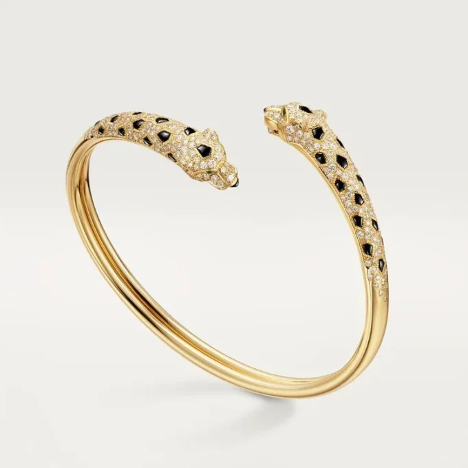 Panthere De Cartier Bracelet, Small Model, Half-Paved