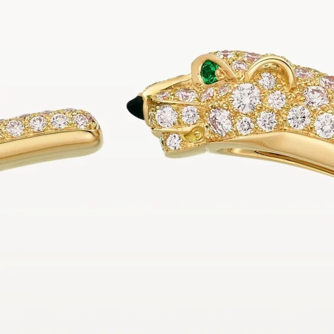 Panthere De Cartier Bracelet, Small Model, Half-Paved