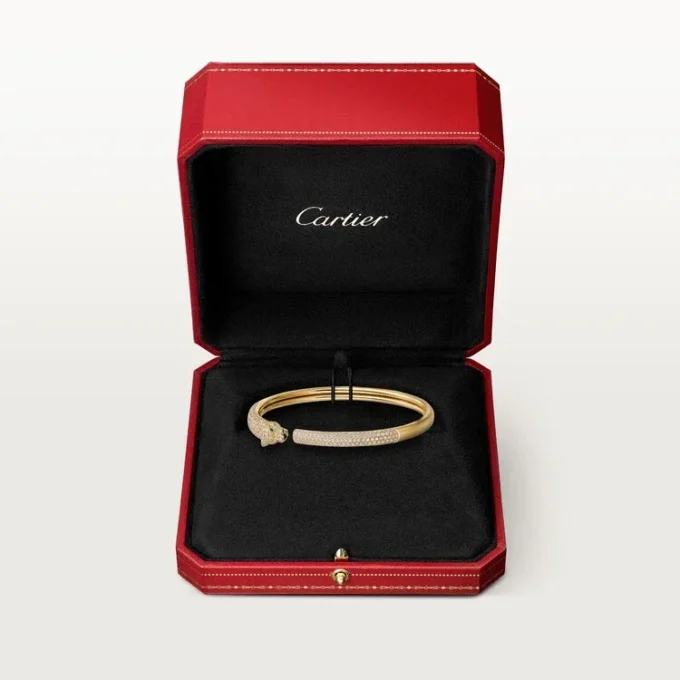 Panthere De Cartier Bracelet, Small Model, Half-Paved