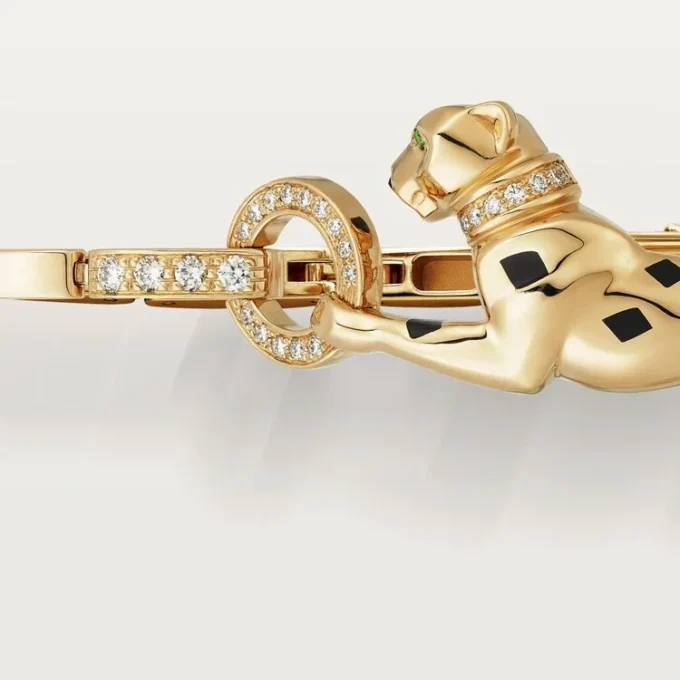 Panthere De Cartier Bracelet – Yellow Gold, Lacquer, Diamond, Tsavorite Garnet, Onyx – Cartier