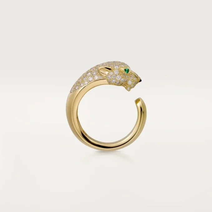 Panthere De Cartier Ring – Yellow Gold, Diamonds, Emeralds, Onyx – Cartier