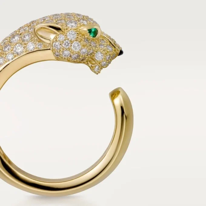 Panthere De Cartier Ring – Yellow Gold, Diamonds, Emeralds, Onyx – Cartier