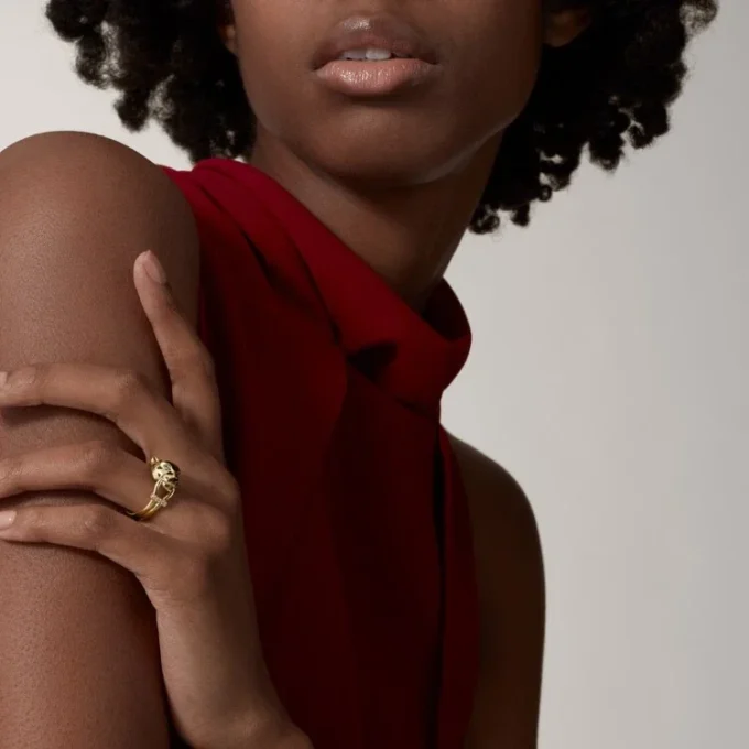 Panthere De Cartier Ring – Yellow Gold, Lacquer, Diamonds, Tsavorite Garnet – Cartier