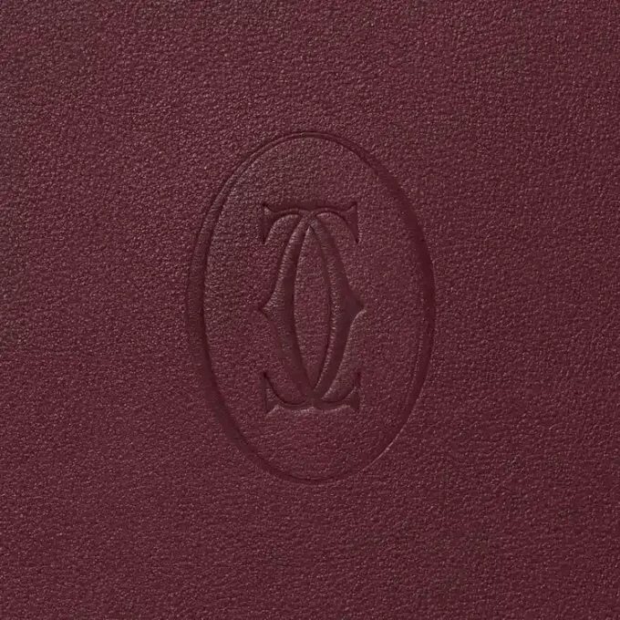 Portfolio, Must De Cartier – Burgundy Calfskin, Golden Finish – Cartier
