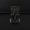 Shoulder Bag, Mini, Double C De Cartier – Black Calfskin, Gold and Black Enamel Finish – Cartier