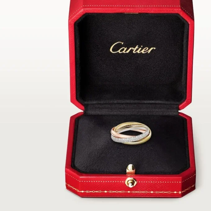 Trinity Ring, Small Model, Half-Paved