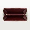 Zipped International Wallet, Must De Cartier – Burgundy Calfskin, Golden Finish – Cartier