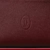 Zipped International Wallet, Must De Cartier – Burgundy Calfskin, Golden Finish – Cartier